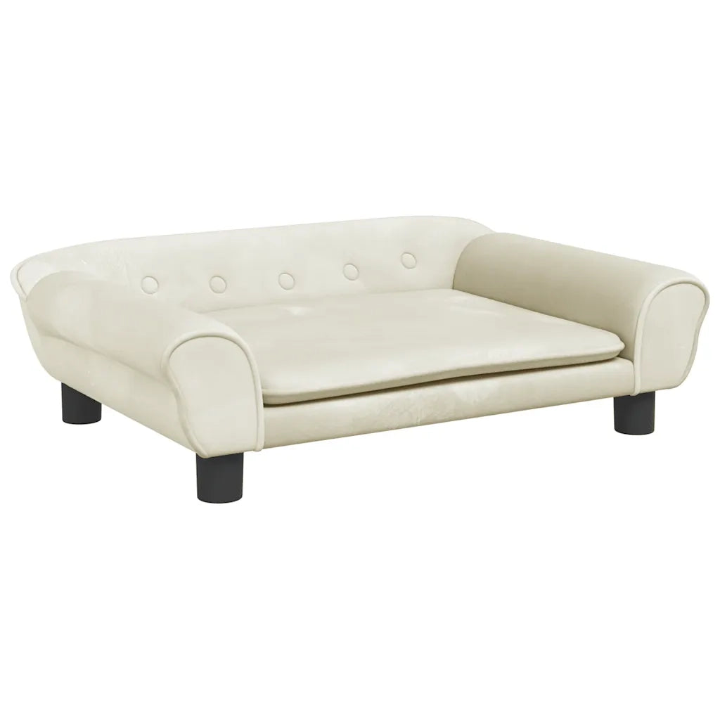Divano per Bambini Crema 70x45x26 cm in Velluto