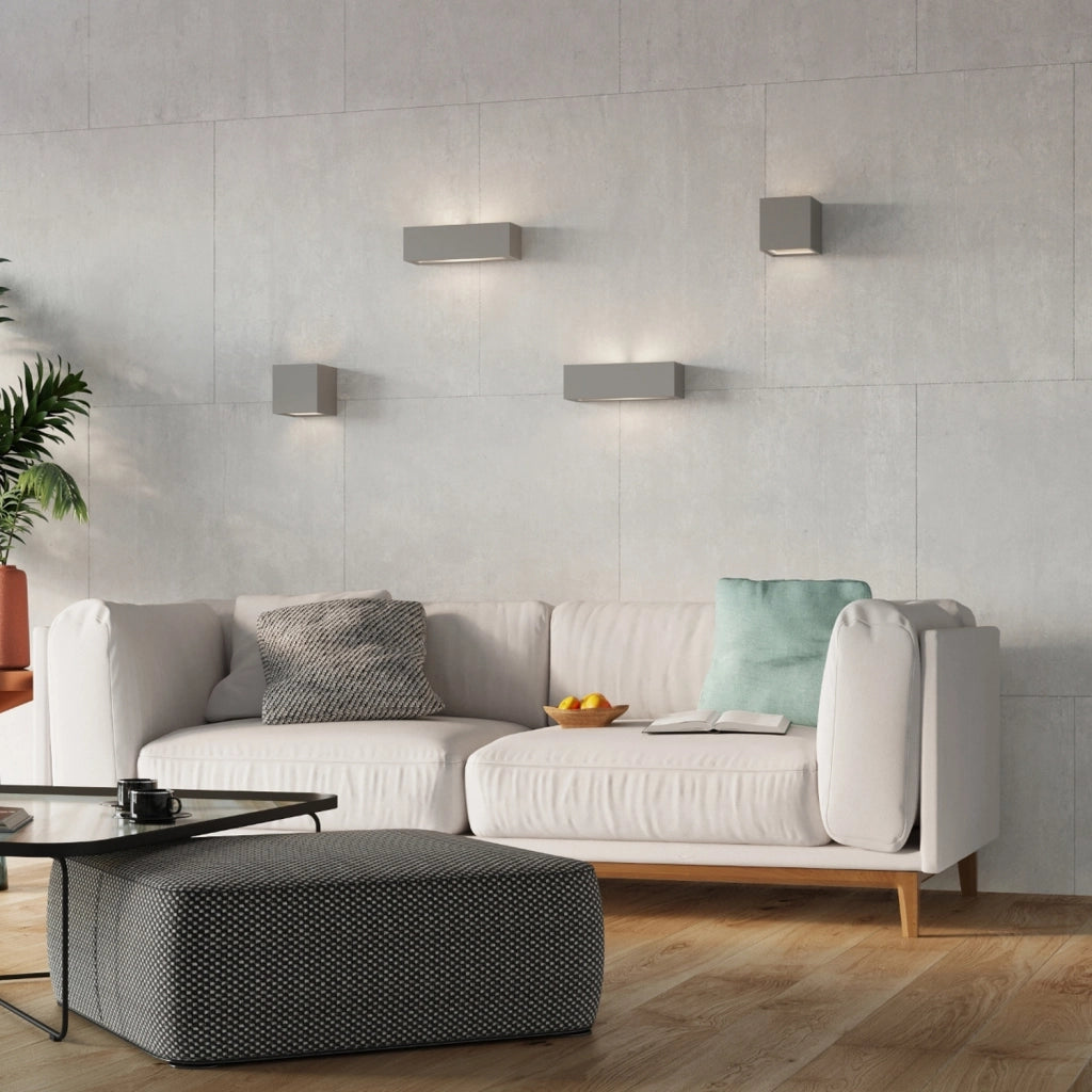 Applique da parete Pure Lume POLARO grigio E27 ceramica