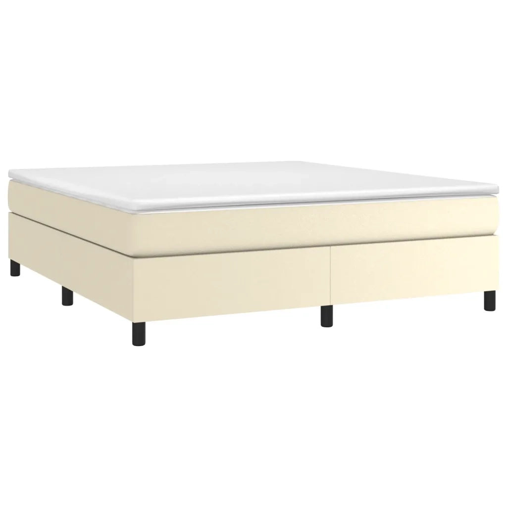 Struttura Letto a Rete a Molle Crema 160x200 cm in Similpelle 3121055