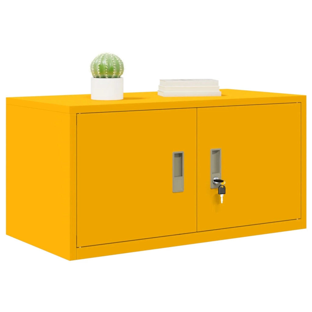 Armadio Giallo senape 80 x 40 x 40 cm Acciaio 891673