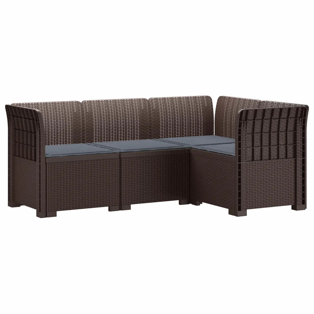 Divano da Giardino 4 Posti con Cuscini Aspetto Rattan PP 3443969