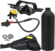 Scuba Tank Portatile - 1L Longtank - Bocchino in Gomma - Impermeabile - Valvola di Sfiato - Filtro Stoffa - Duiktank