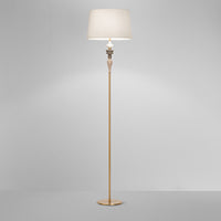 Piantana Contemporanea Abaco Metallo Orrone Spazzolato Tessuto 1 Luce E27