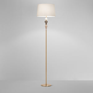 Piantana Contemporanea Abaco Metallo Orrone Spazzolato Tessuto 1 Luce E27