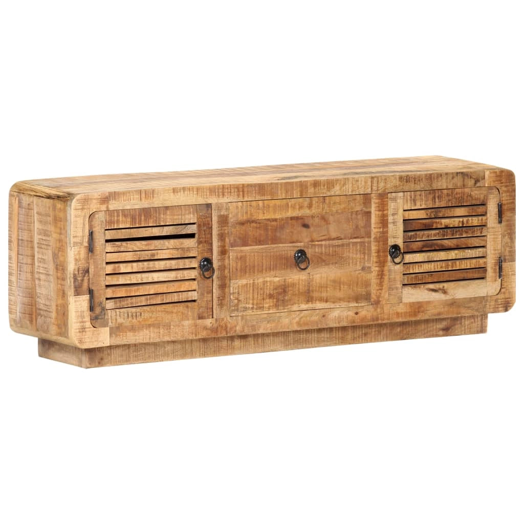 Mobile TV multimediale scaffale per televisione televisione buffet sala da pranzo soggiorno camera da letto 120 x 30 x 40 cm legno di mango grezzo marrone 02_0025820