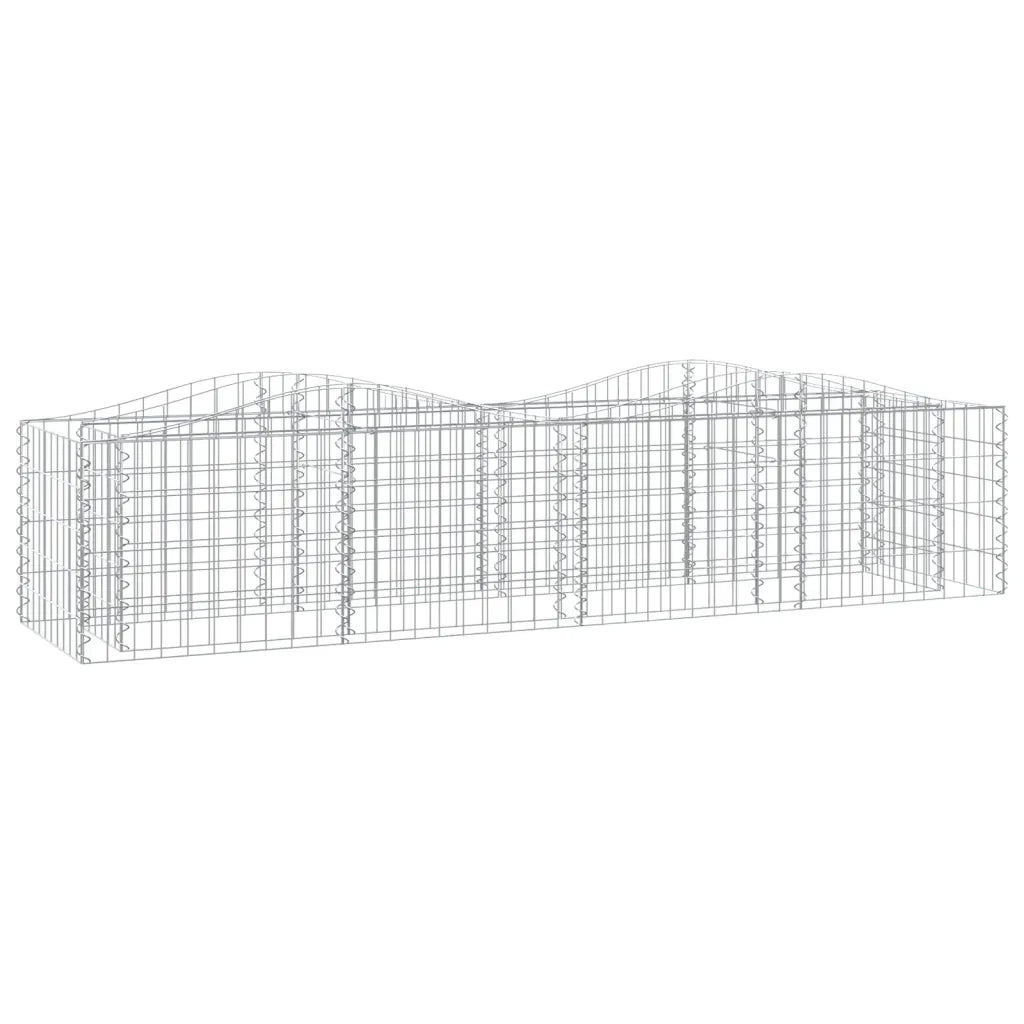 Gabbione ad Arco con Letto Rialzato 200x50x50 cm Ferro Zincatocod mxl 110710