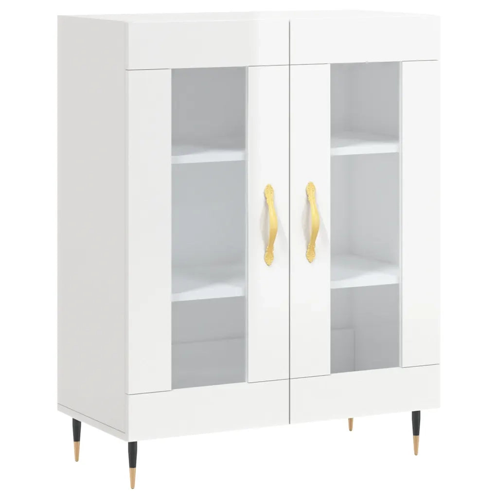 Credenza 69,5x34x90 cm in Legno Multistrato Bianco Lucido 827766