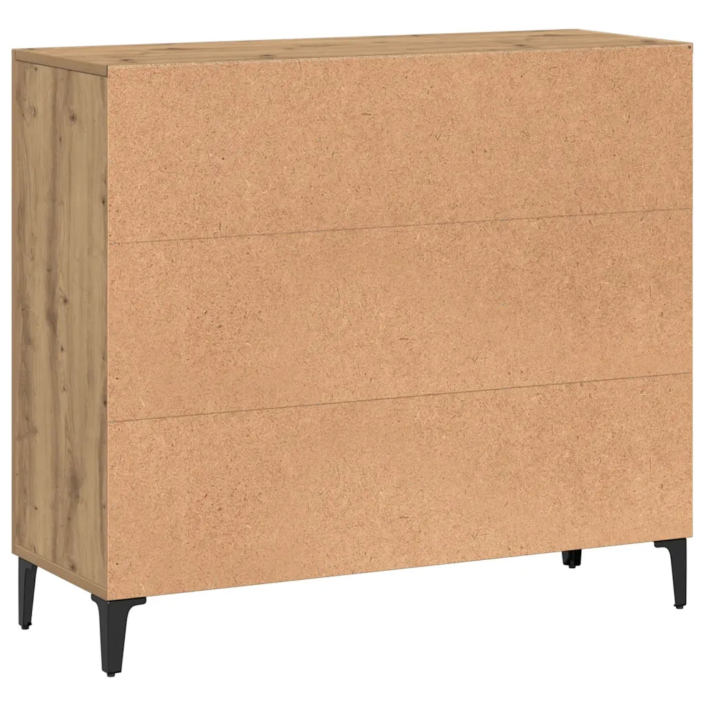 vidaXL Credenza Rovere Artigianale 90x34x80 cm in Legno Multistrato