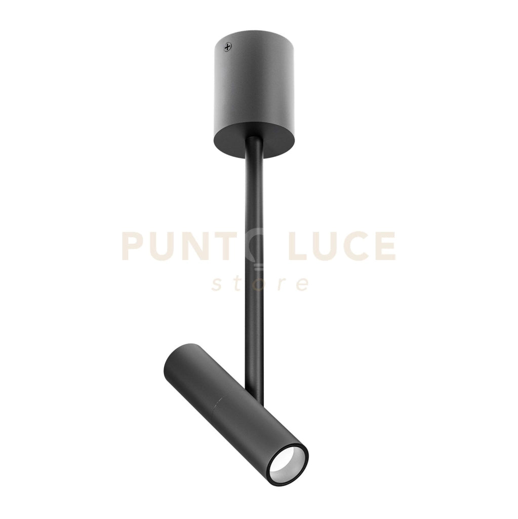 GFA1451C- FARETTO SPOT ORIENTABILE 1 LUCE ATTACCO LED 3000K 505LM 7W COLORE NERO SATINATO D.3,5CM H.39,5CM