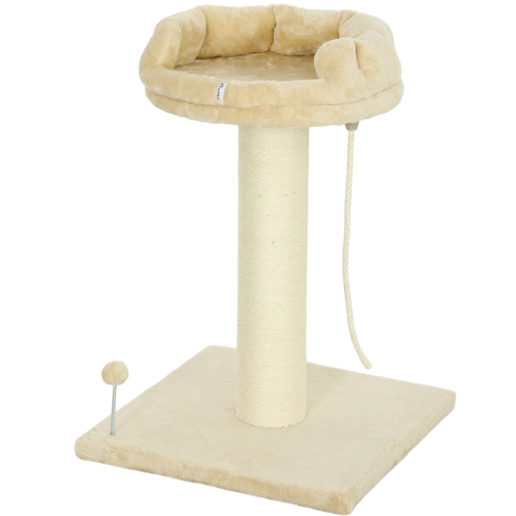 Arbre ¨¤ chat grattoir con piattaforma, palla e corda ¨C zephmum ¨C 55x55x83 cm