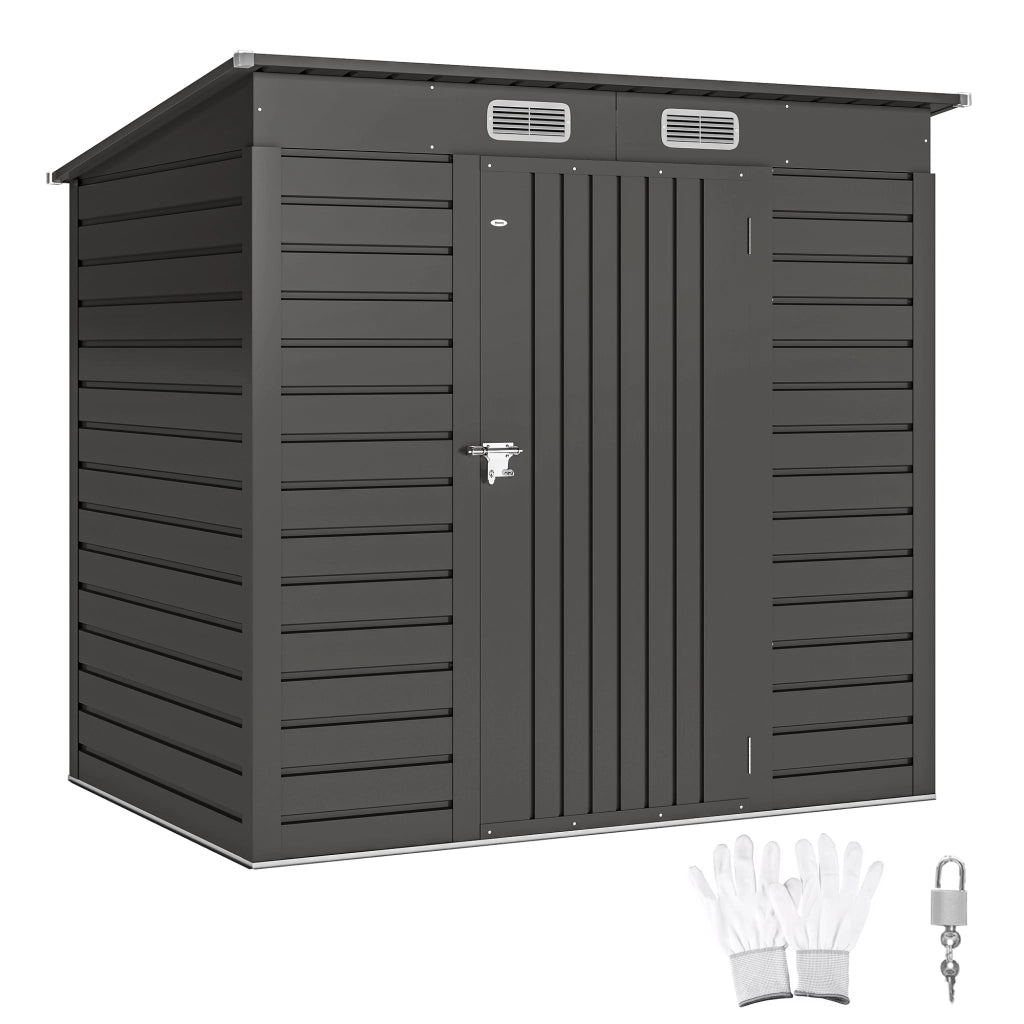 Casetta da giardino ¨C zephmum ¨C 191x130x166.5-183 cm acciaio