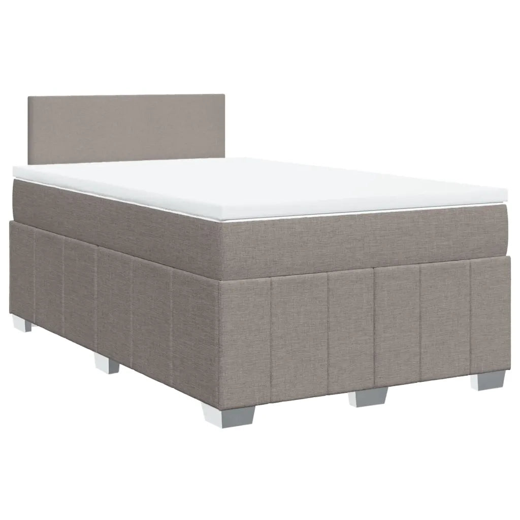 Giroletto a Molle con Materasso Tortora 120x190 cm in Tessuto