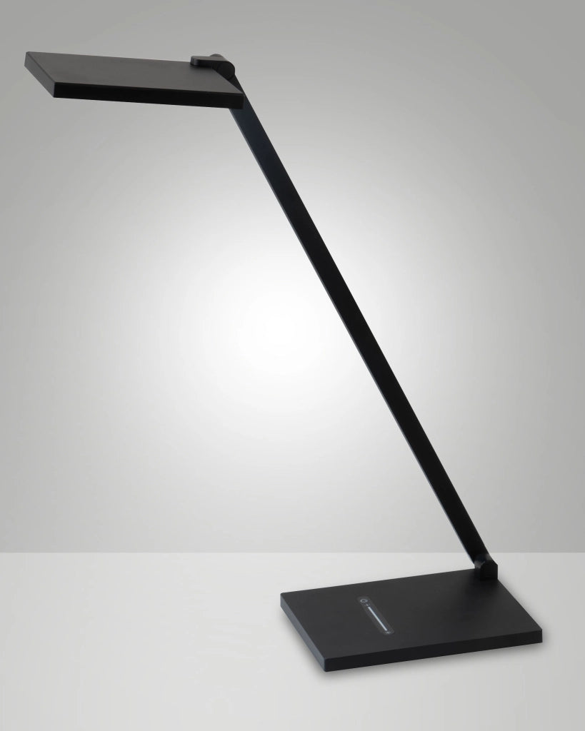 Lampada da Tavolo Zermatt 10W LED Integrato, CCT 3000K/4000K, Regolazione Luce al Tocco, Struttura in Metallo e Metacrilato Nero - IP20