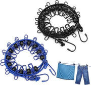 Due pezzi di asciugamano da viaggio - asciugamano da viaggio con clip e perni di posizionamento - asciugamano elastico outdoor.