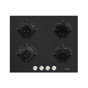SAMET PIANO COTTURA VENERE 60 CM IN VETRO A 4 FUOCHI NERO