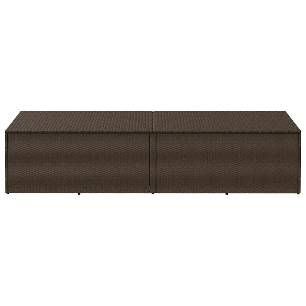 Baule da Giardino Marrone 220x50x58 cm in Polyrattan 4104075