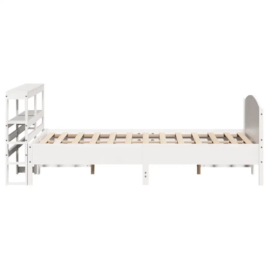 Letto senza Materasso Bianco 150x200 cm Legno Massello di Pino