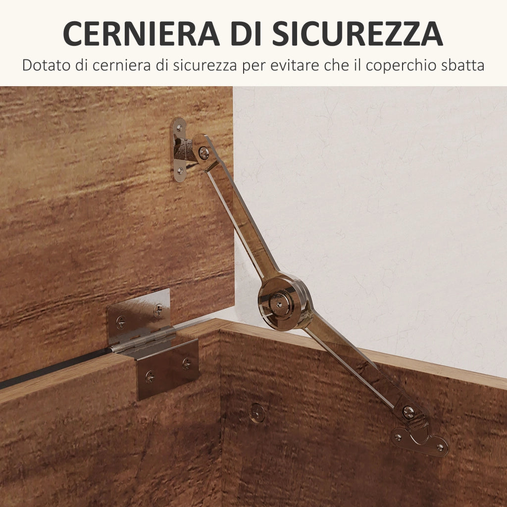 Panca Contenitore 100x40x40 cm Multiuso Capacità 113 L in Legno Ingegnerizzato