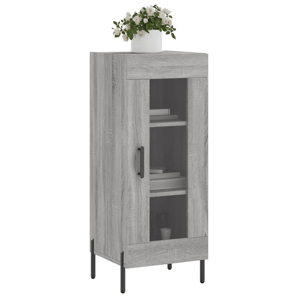 Credenza | Madia | Buffet da pranzo | Armadio da pranzo Grigio Sonoma 34,5x34x90 cm in Legno Multistrato