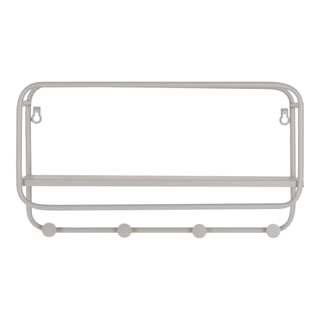 Appendiabiti da Parete Feira, Grigio, Metallo, 15x45x25 cm