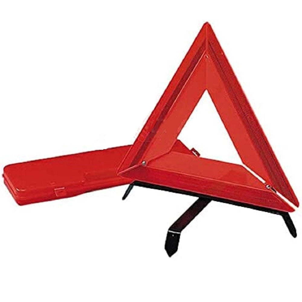 Trade Shop - Triangolo D'emergenza Fluorescente Con Piedistallo Custodia Omologazione Europea -
