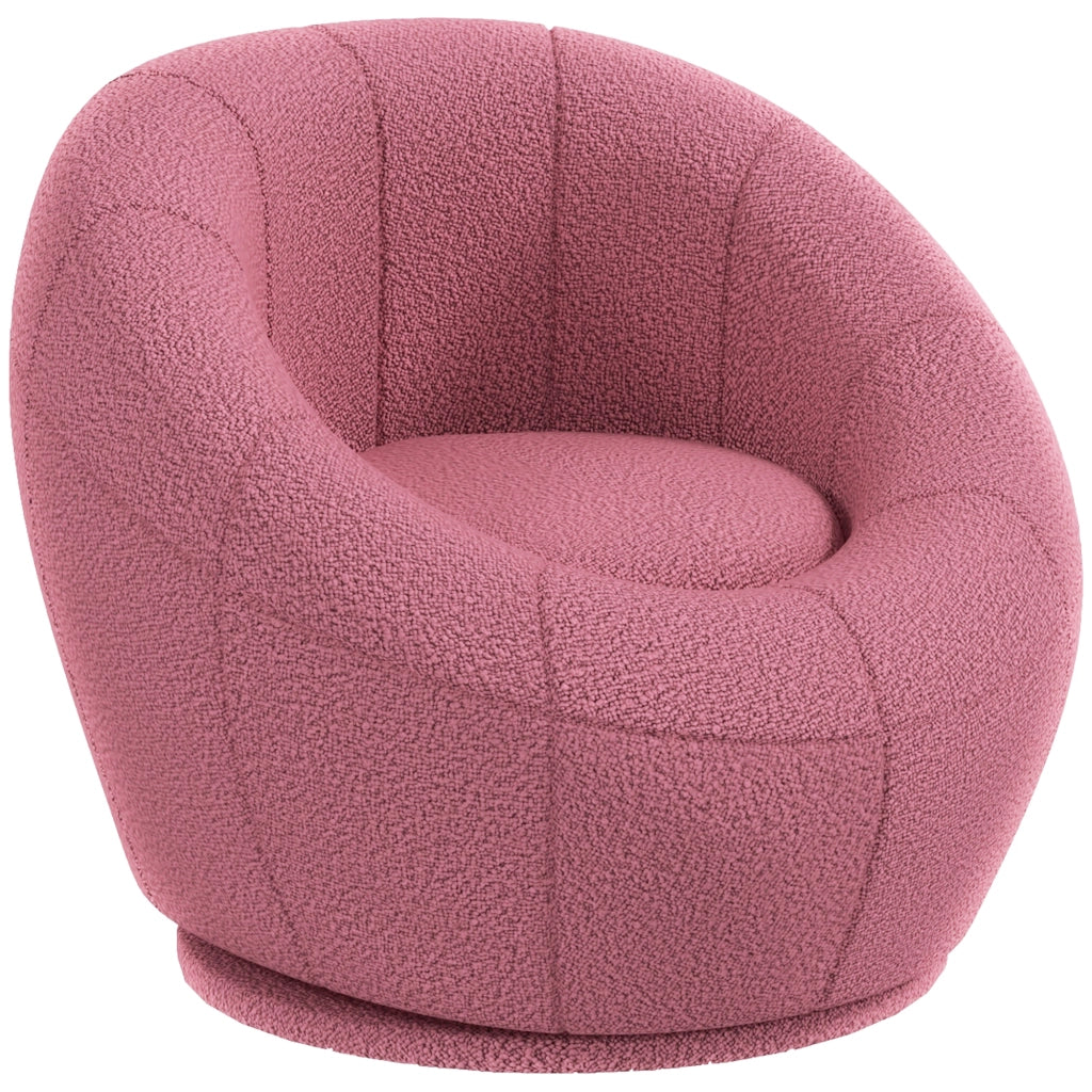 Poltroncina bambini ¨C Xylo ¨C tessuto teddy fleece rosa 60x56x48 cm