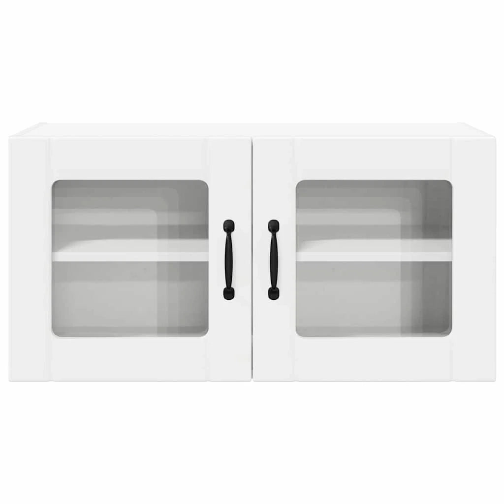 Mobile da cucina moderno da parete con spazio di archiviazione efficiente 80 x 31 x 40 cm legno ingegnerizzato bianco 02_0054290