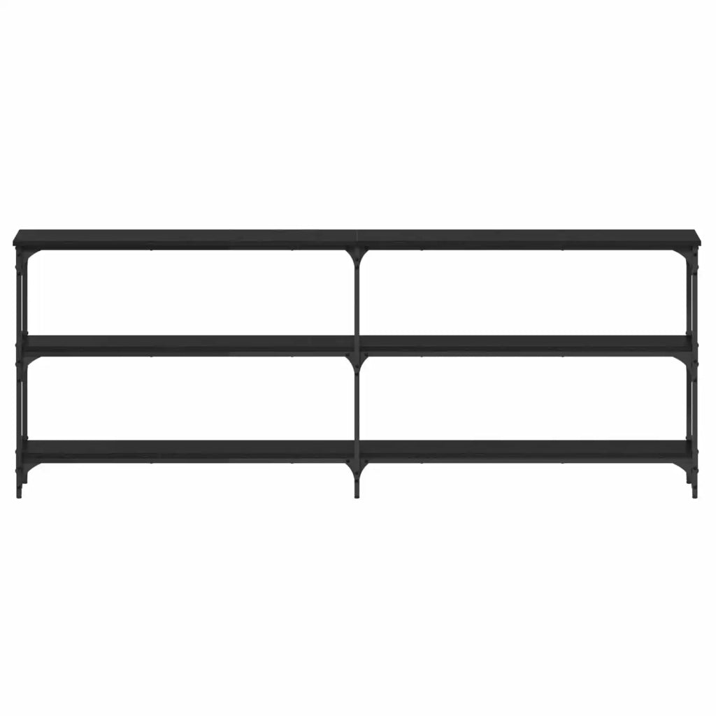 Tavolo consolle Rovere nero 200 x 29 x 75 cm 871321