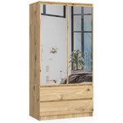 Armadio AKORD S90 Quercia Artisan 90 cm 2 ante 2 cassetti 90x51x180 cm