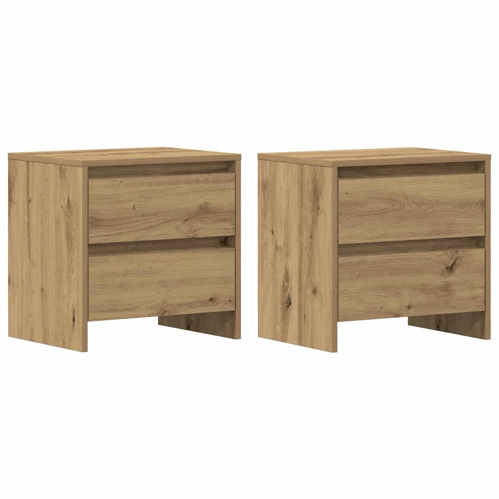 Armadio da Notte 2 pcs Rovere artigianale 45 x 34 x 44,5 cm 863356