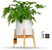 Standaarda per fiori in legno - standaarda per piante premium regolabile per vasi da 20-30 cm - tavolo per piante in legno di bambù - supporto per piante per interni ed esterni