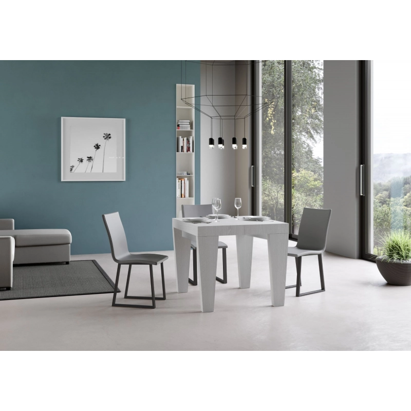 Tavolo allungabile 90x90/246 cm Spimbo Premium - Bianco Frassino