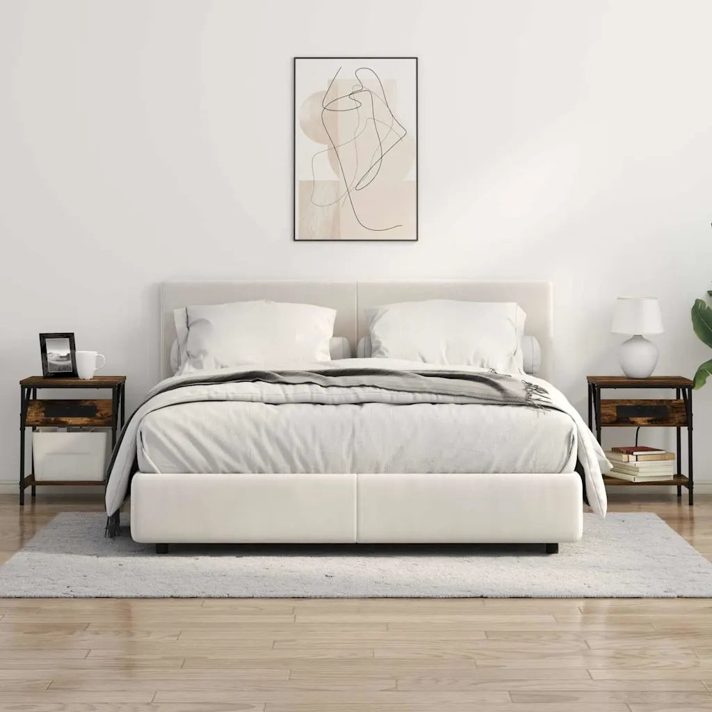 Armadio da Notte 2 pcs Rovere fumé 38 x 30 x 48 cm 859585