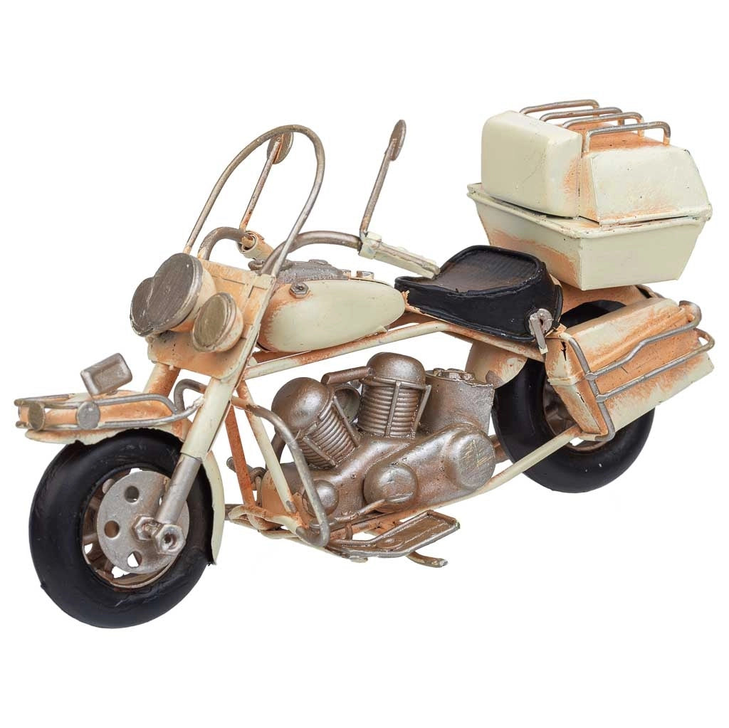 Moto in metallo marrone 19x8,5x11,5h