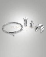 6404-50-022 KIT MONO SOSPENSIONE ALLUMINIO NATURALE PER SHARON