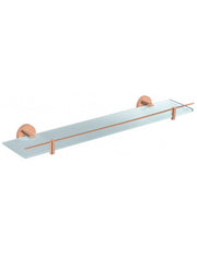 Mensola doccia a parete COLORADO con saliscendi in ottone oro rosa lucido 60 cm