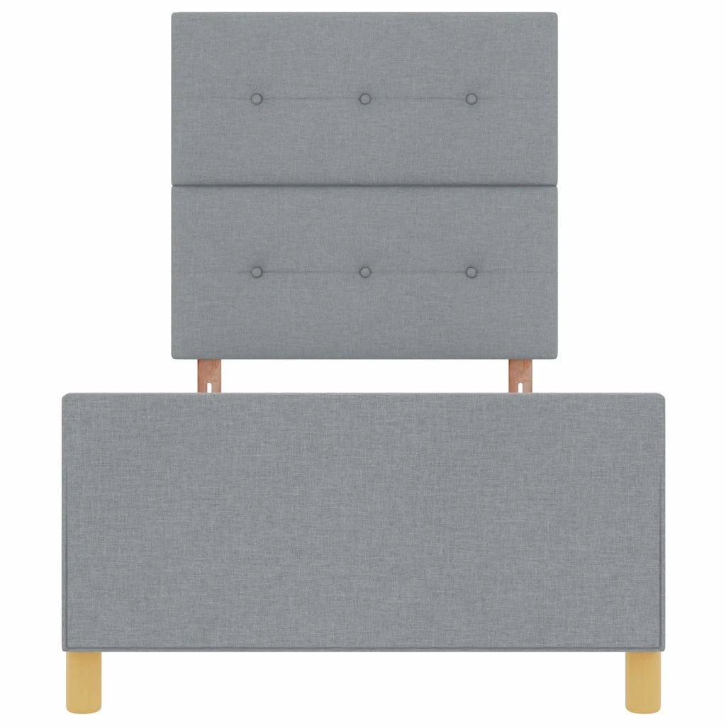 Struttura del letto Grigio chiaro 80 x 200 cm Tessuto