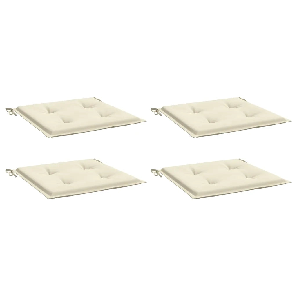 Cuscini per Sedia 4 pz Crema 40x40x4 cm in Tessuto Oxford 47590