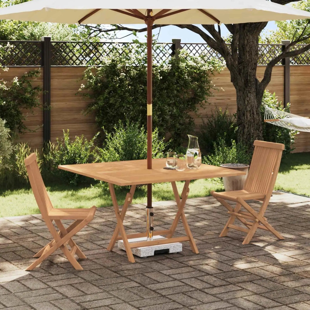 Set Bistro da Giardino 3 pcs Marrone Legno Teak Massello