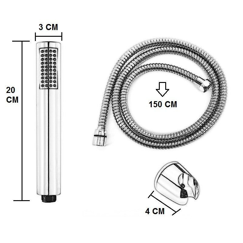 Kit doccetta minimalista con flessibile, set completo con flessibile 150 cm