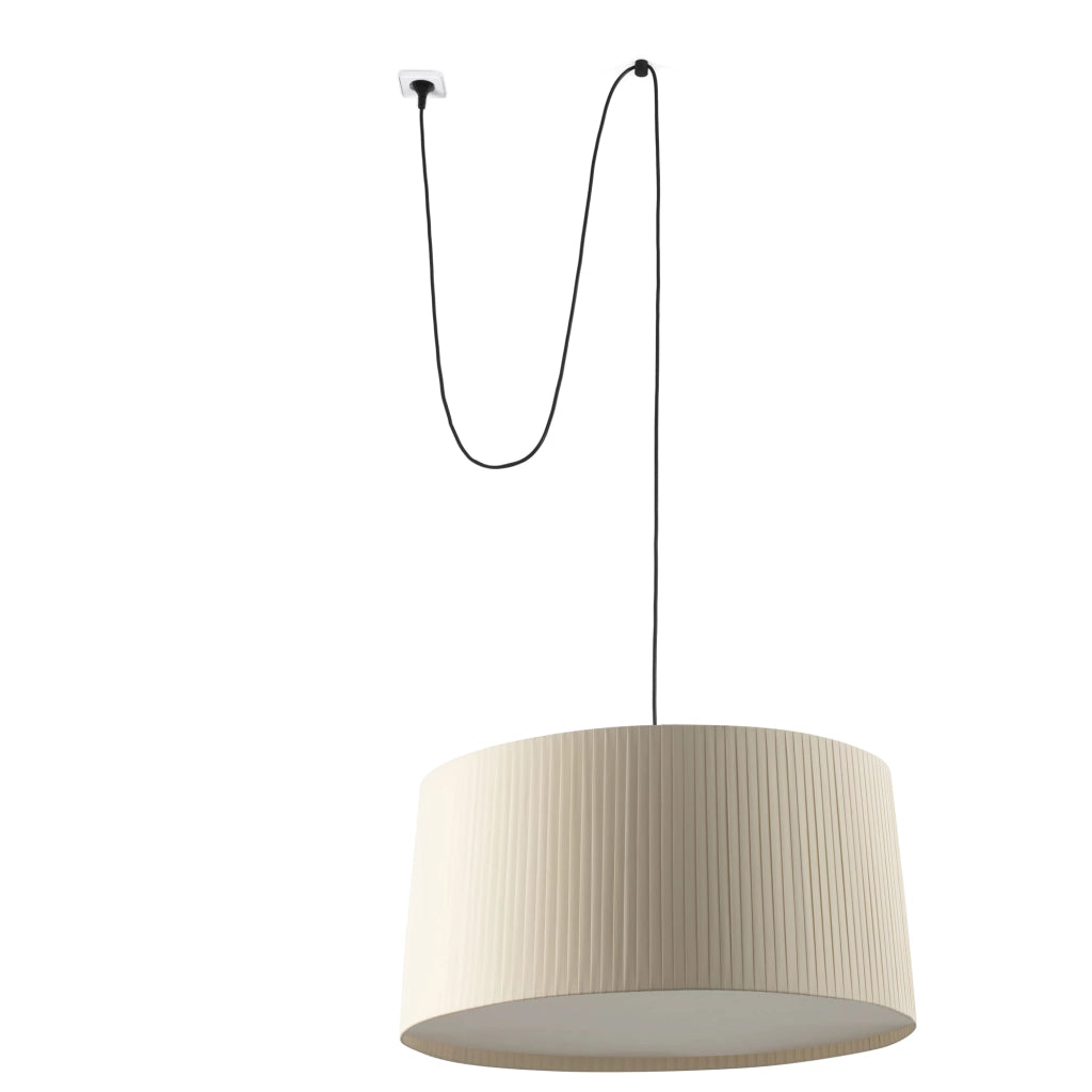 SAMBA 700 Lampada sospensione nera/beige con spina