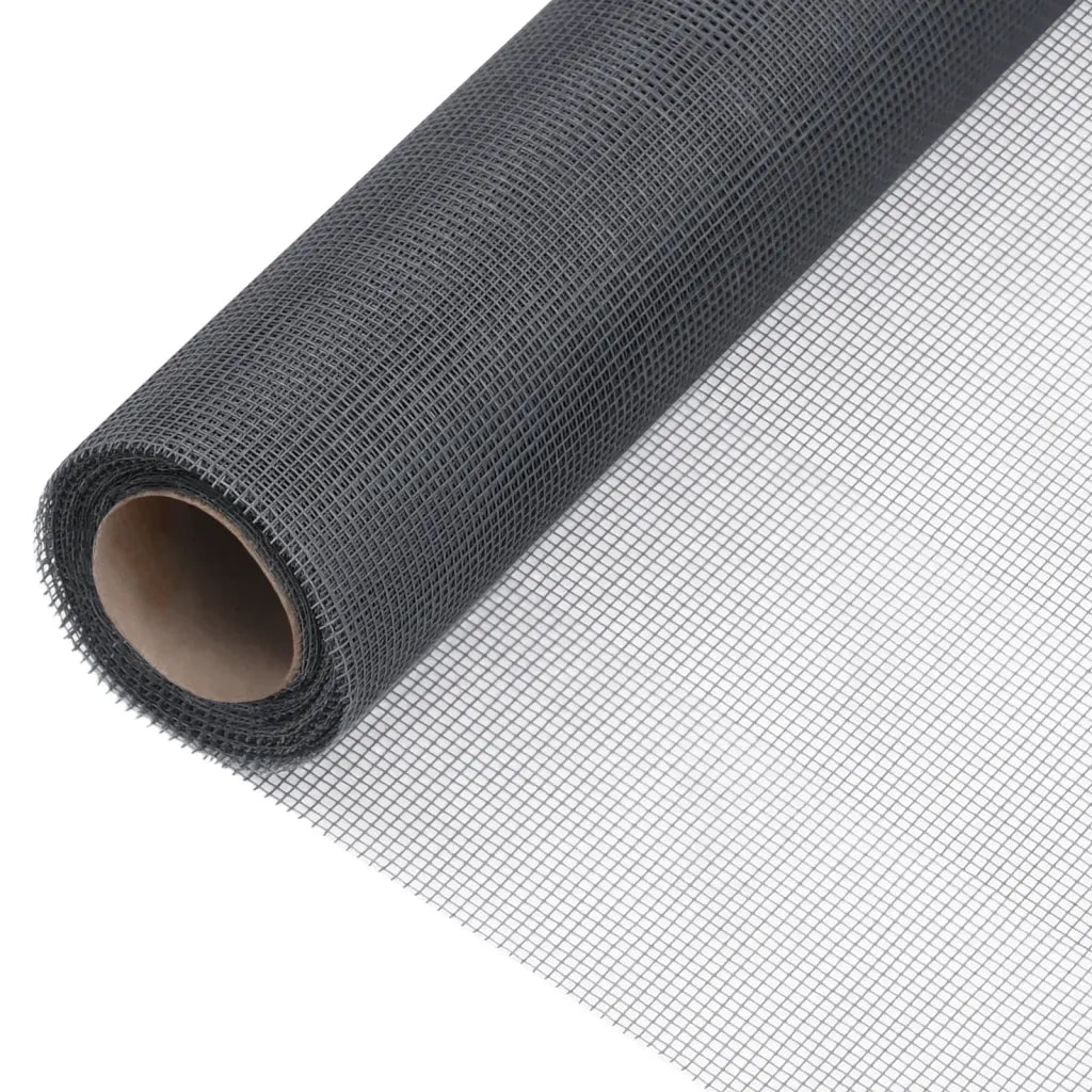 Zanzariera in Fibra di Vetro 100x500 cm Grigia CFW7631183