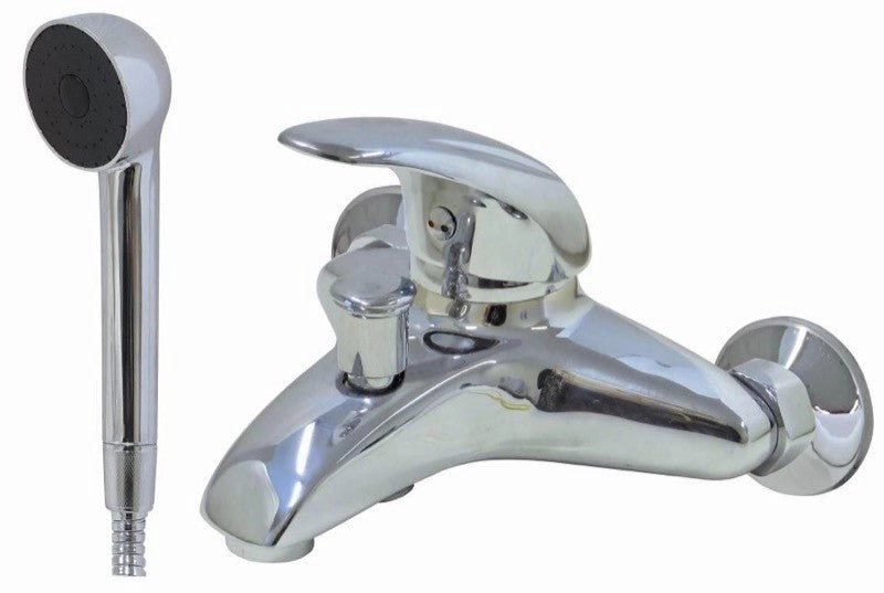 MISCELATORE VASCA DOCCIA ESTERNO PERLA IN OTTONE CROMATO CARTUCCIA  mm. 40