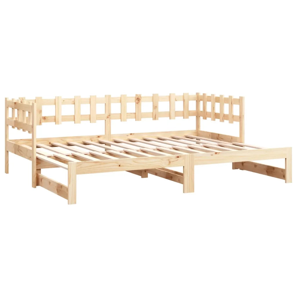 Dormeuse Estraibile 2x(80x200) cm in Legno Massello di Pino cod mxl 59174