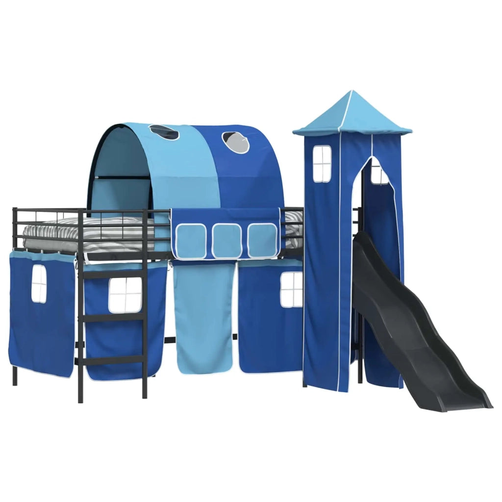 Struttura del letto loft per bambini Nero e Blu 107 x 200 cm 42020884