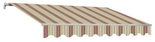 Tenda da Sole Barra Quadra 400x300 cm Tessuto in Acrilico Masi Riga Bordeaux