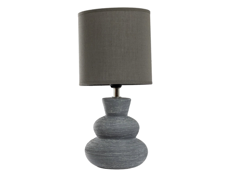 Lampada Da Tavolo Comodino Ricaricabile Accensione On/Off Modello Paro - Lampada - Grigio