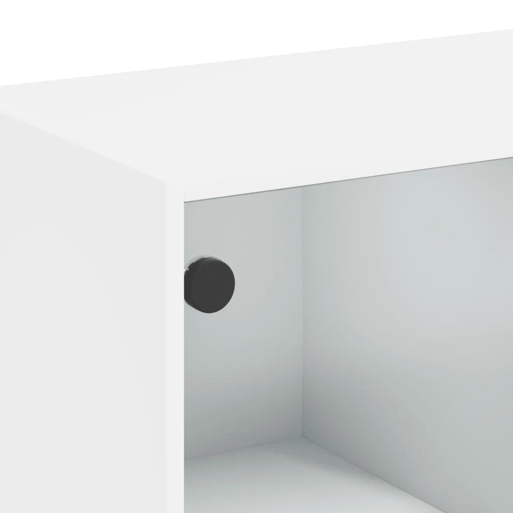 Credenza | Madia | Buffet da pranzo | Armadio da pranzo con Ante Bianca 68x37x109 cm Legno Multistrato