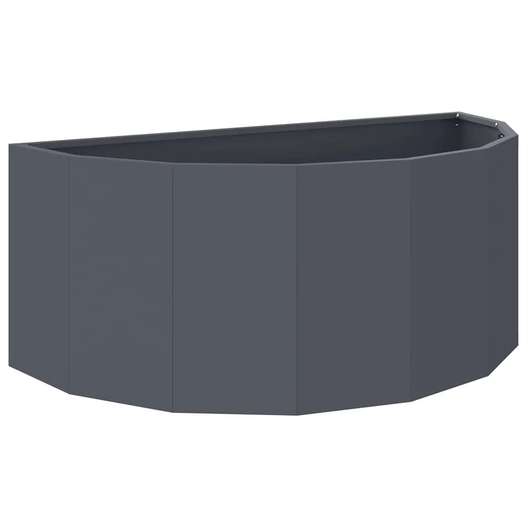 Fioriera | Cassetta per fiori | Vaso Antracite 90 x 45 x 35 cm Acciaio