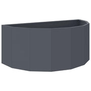 Fioriera | Cassetta per fiori | Vaso Antracite 90 x 45 x 35 cm Acciaio